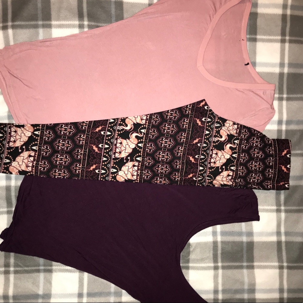 Bundle Two shirts and leggings size small